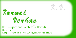 kornel verhas business card